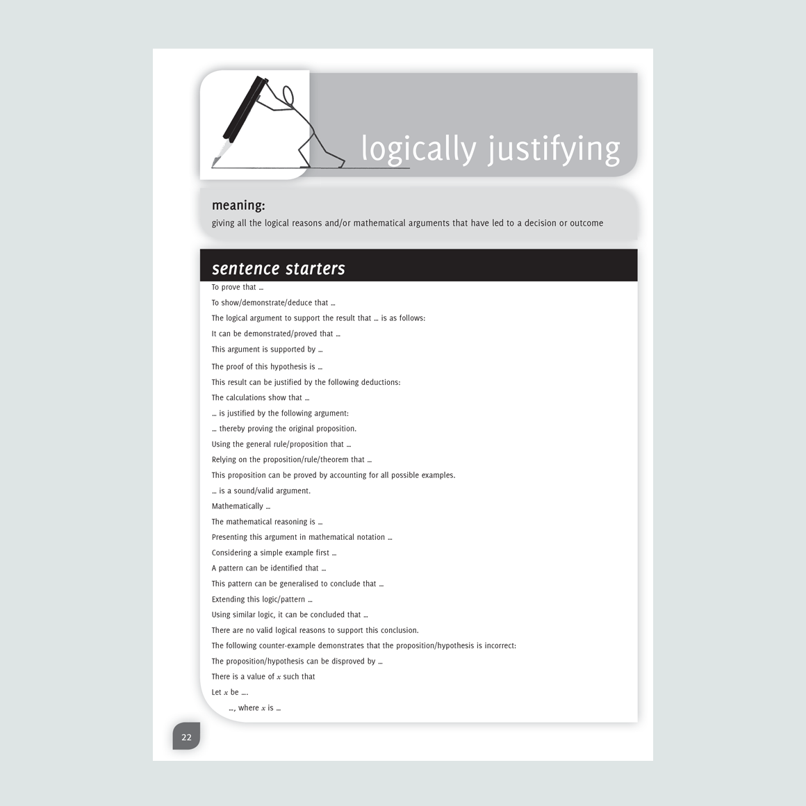 How to write what you want to say... in mathematics