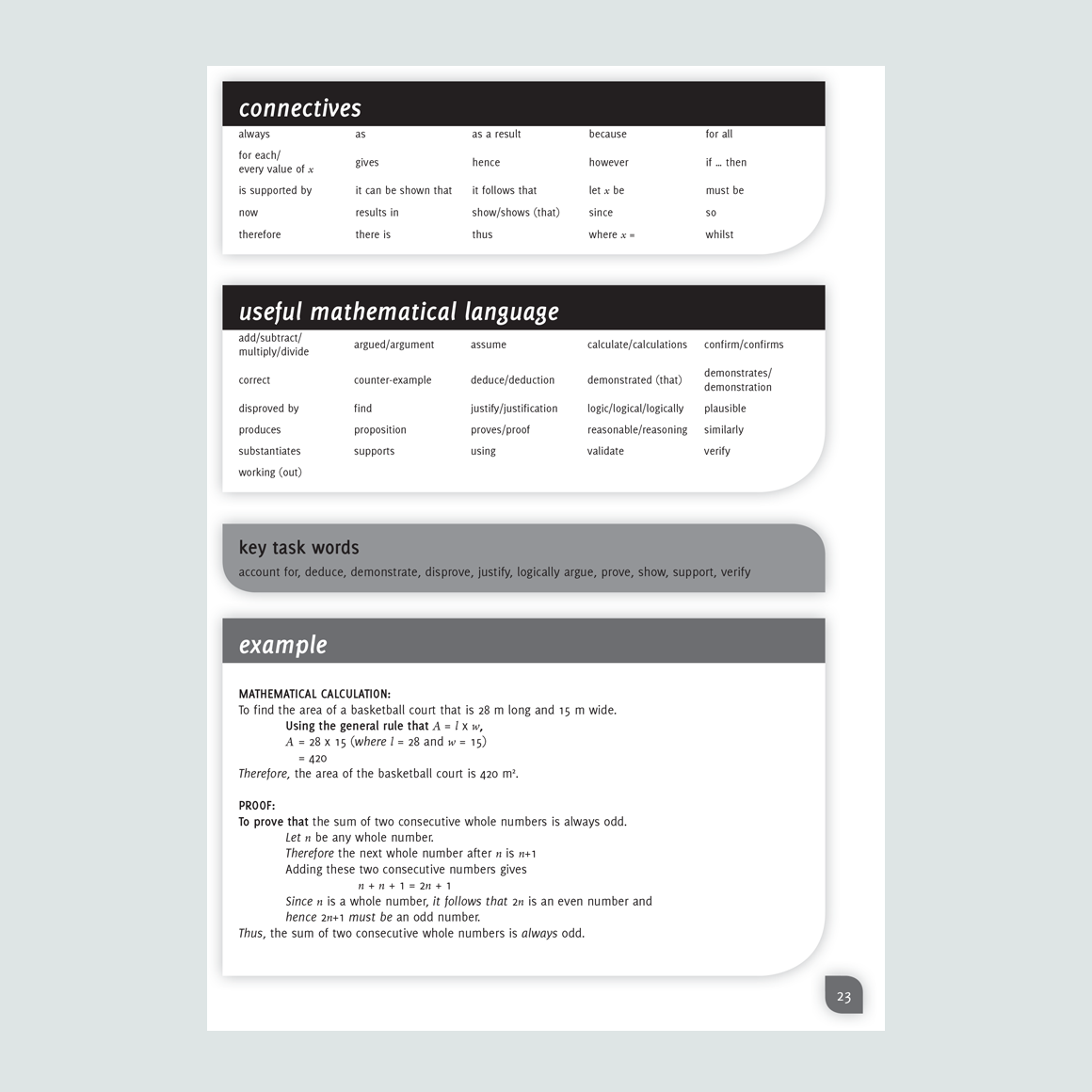 How to write what you want to say... in mathematics