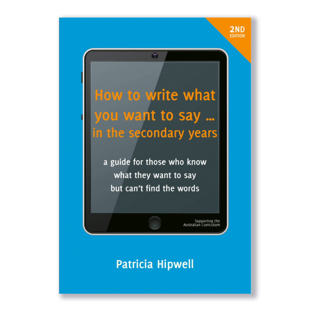 Cover of "How to write what you want to say... in the secondary years" by Patricia Hipwell.