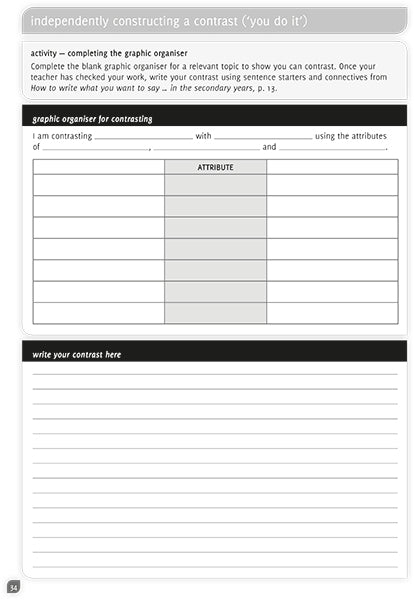 Student Workbook – How to write what you want to say … in secondary ye ...