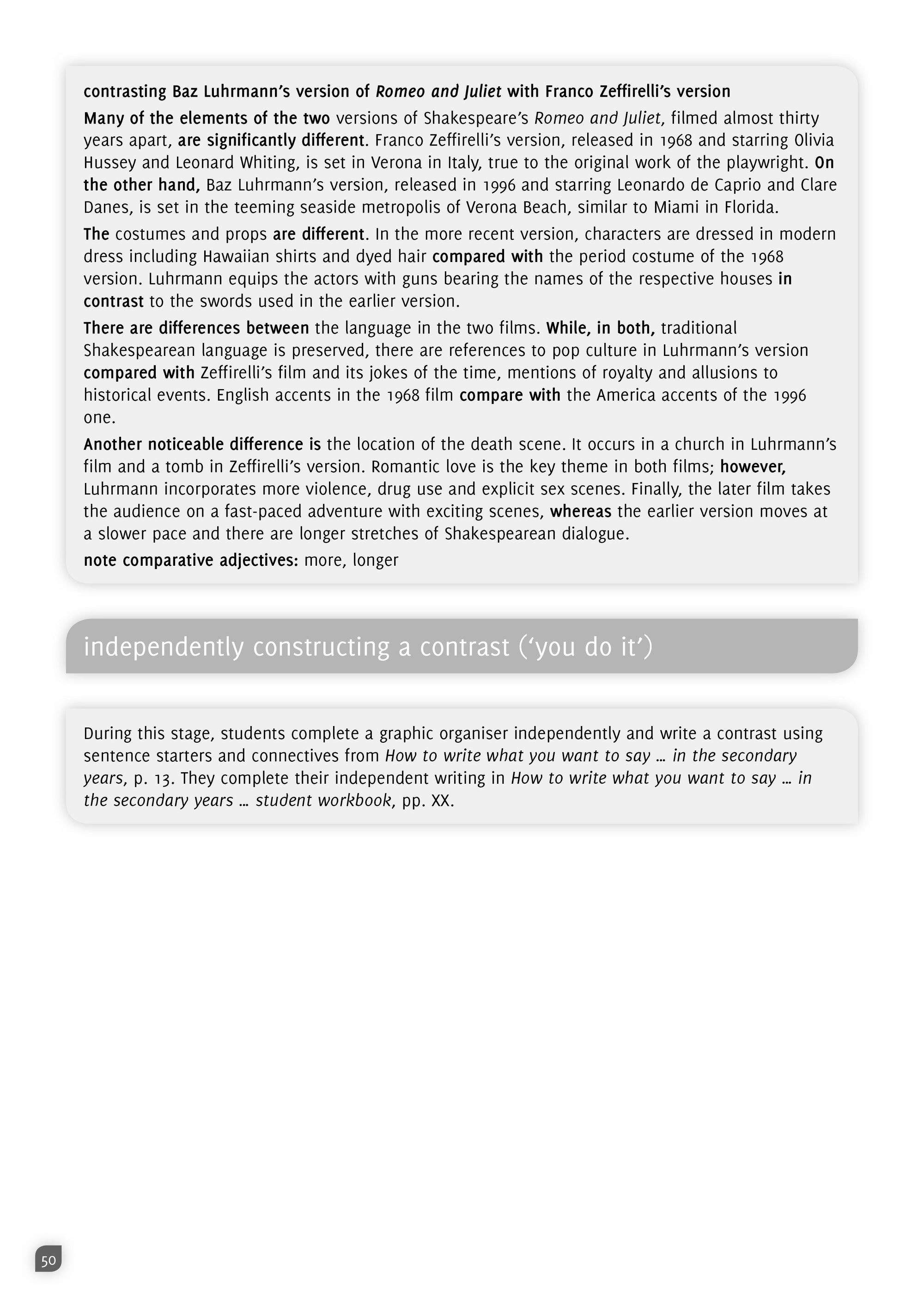 Teacher’s Guide – How to write what you want to say … in the secondary years